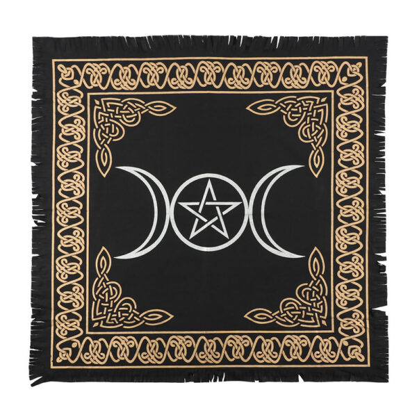 65x65cm Triple Moon Pentacle Altar Cloth