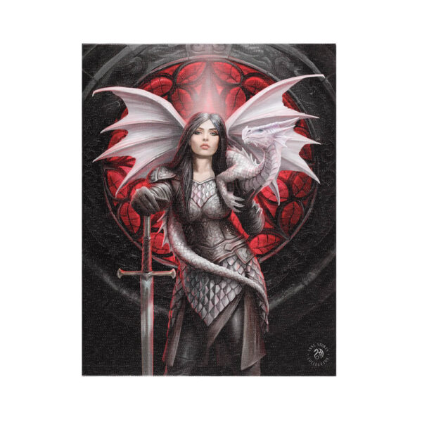 19x25cm Valour Canvas Plaque by Anne Stokes