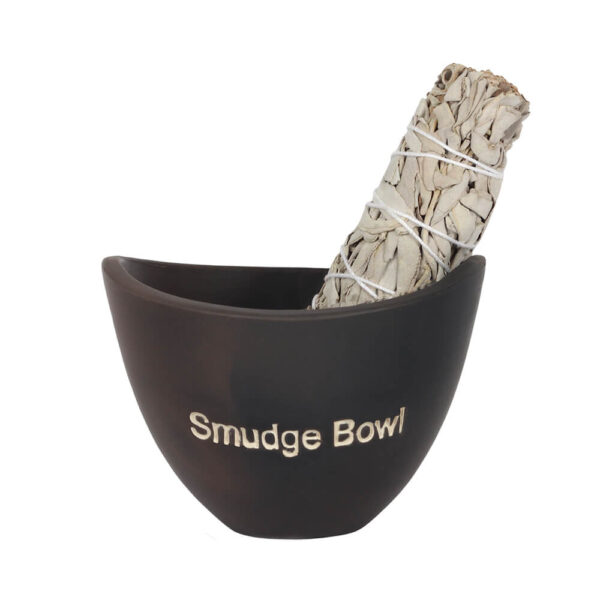 9.5cm Black Ceramic Smudge Bowl